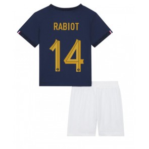 Francuska Adrien Rabiot #14 Domaci Dres za Dječji SP 2022 Kratak Rukavima (+ kratke hlače)